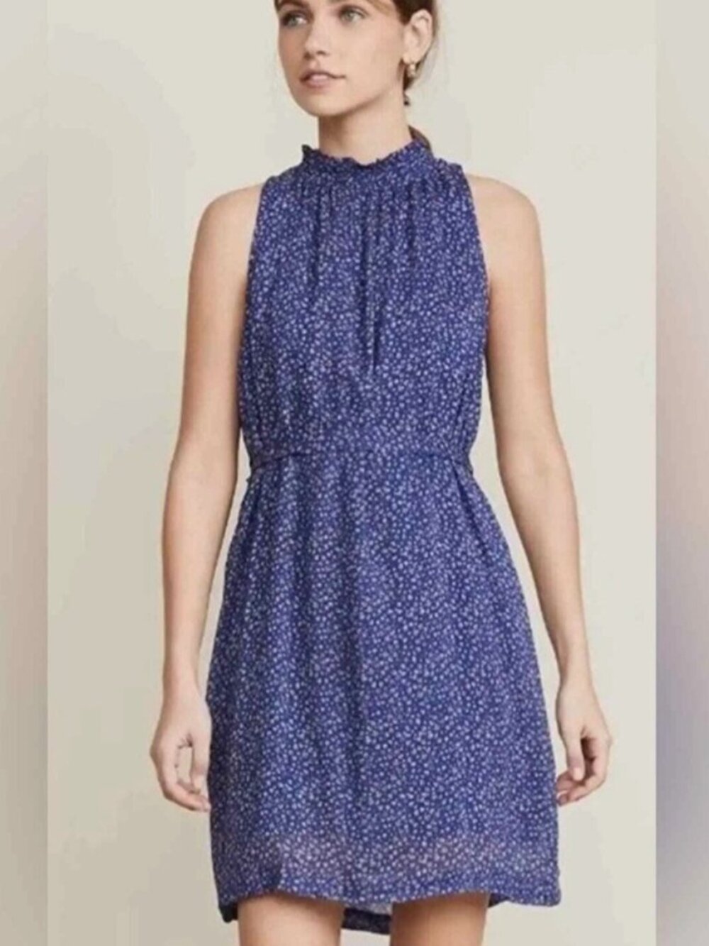 Bella Dahl Blue Floral Dress / L